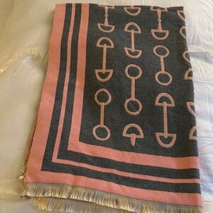 AWST international acrylic cashmere large reversible scarf